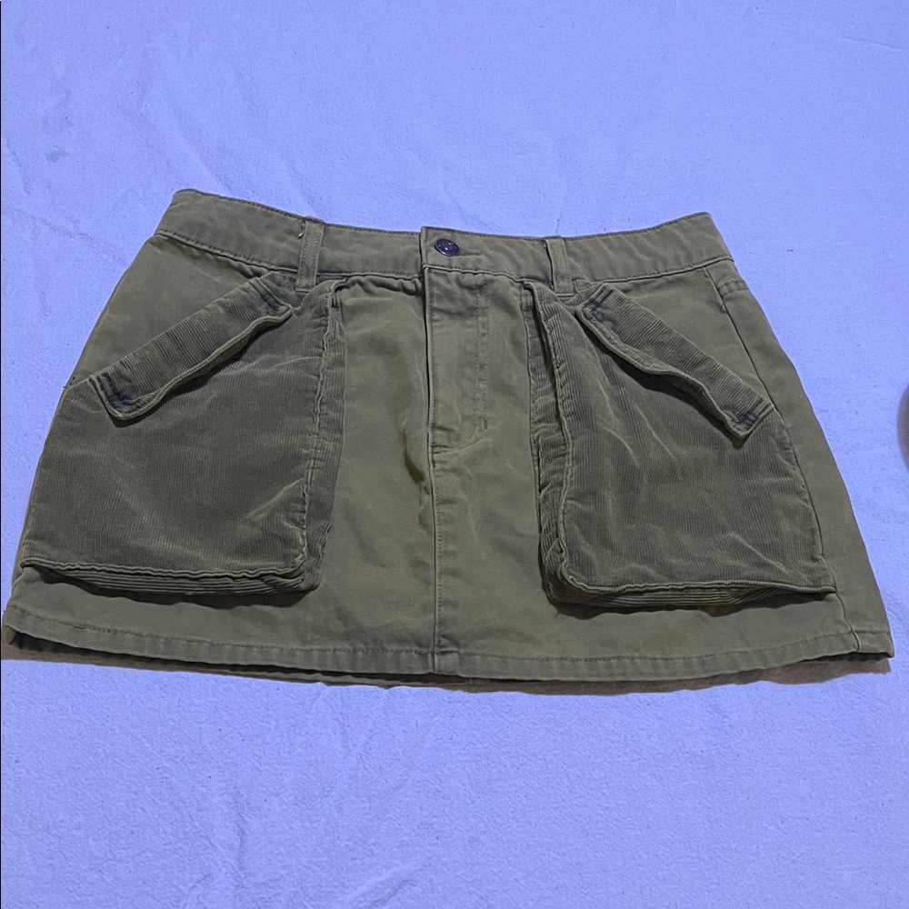Forever 21 Olive Green Corduroy Skirt